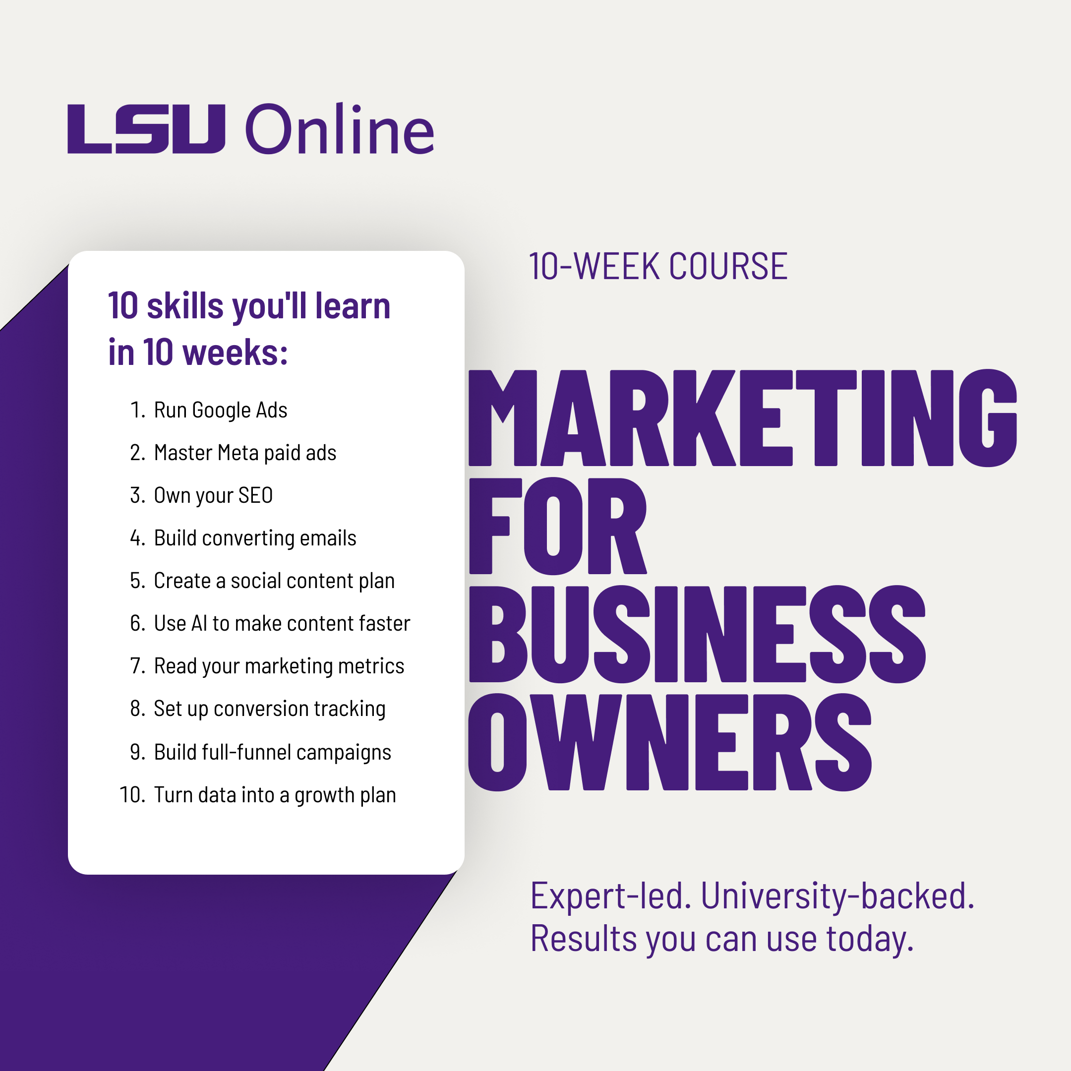 LSU Online Facebook ad from Jun 11, 2026