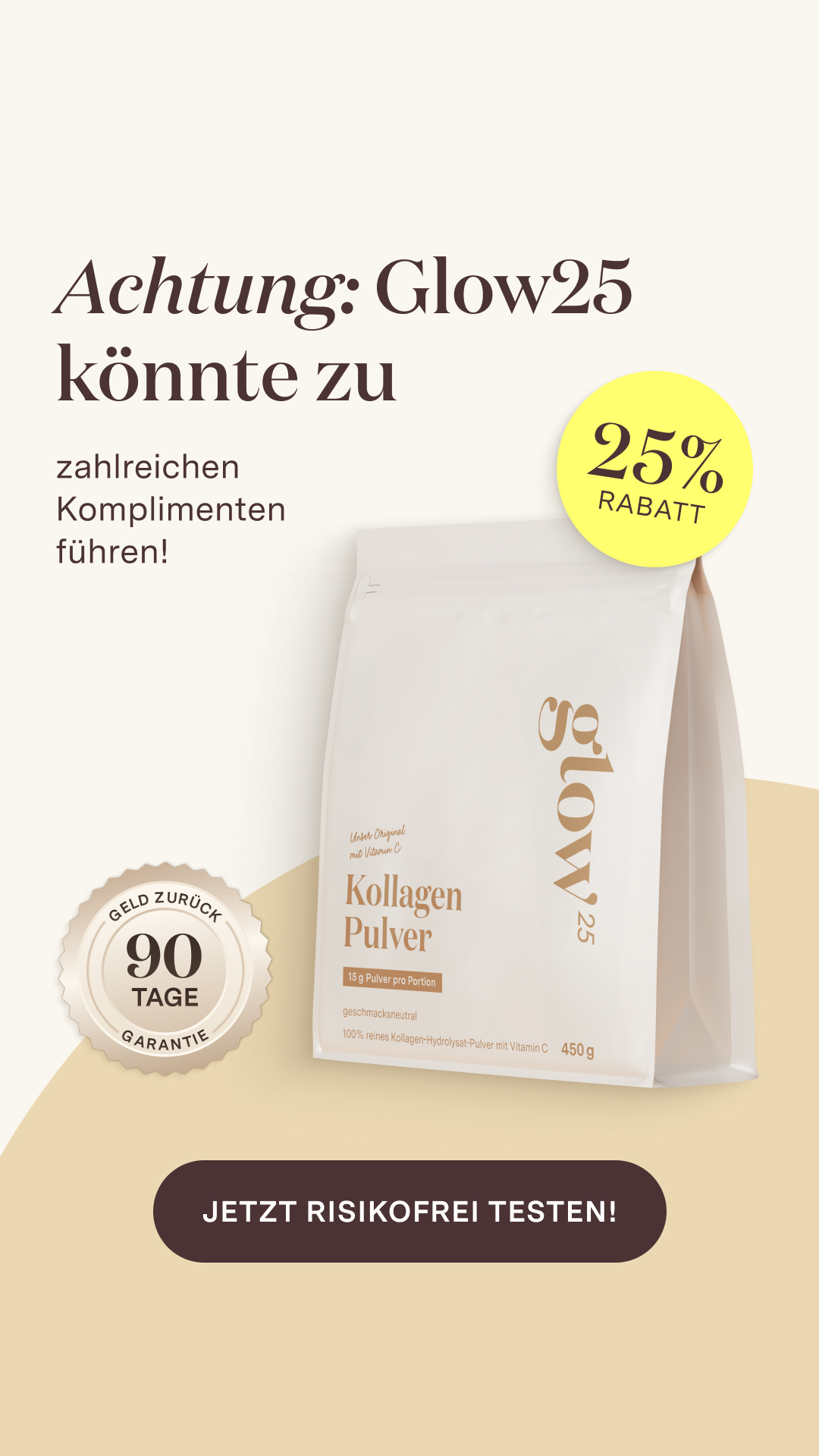 Glow25 - The Collagen Company Facebook ad