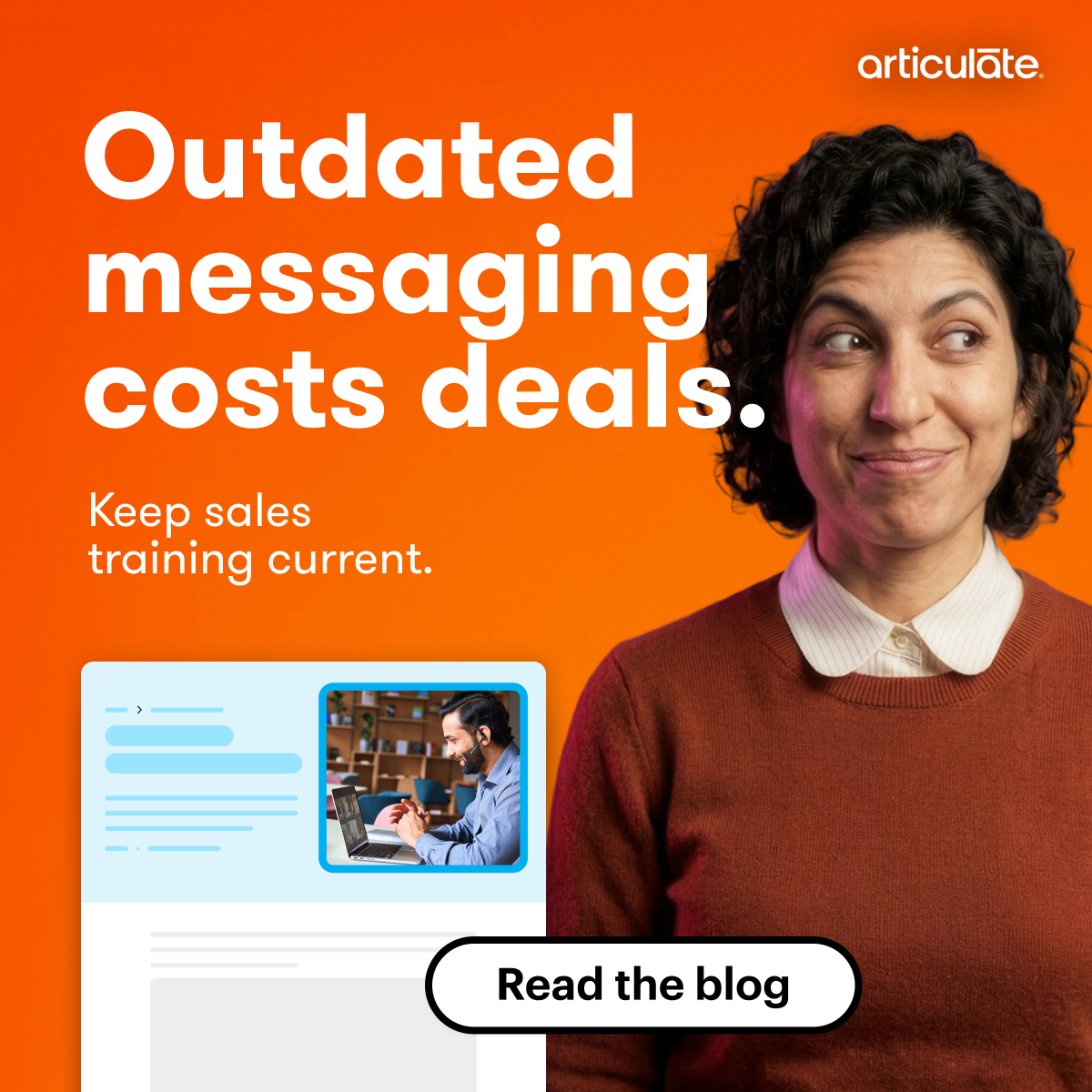 Articulate Facebook ad