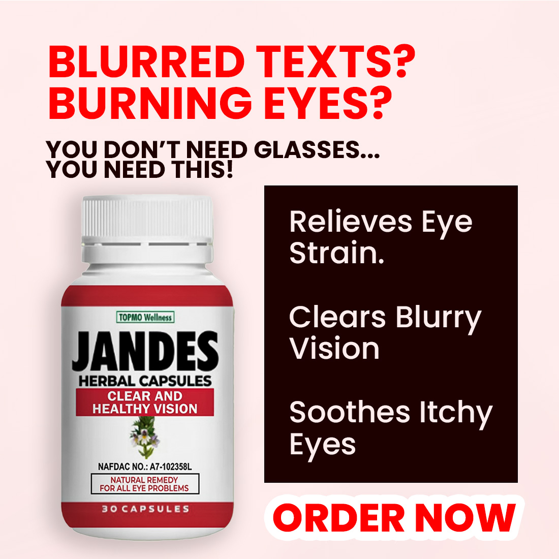 Herbal Solution Facebook ad: No more burning or constant itching, My eyes are now very…