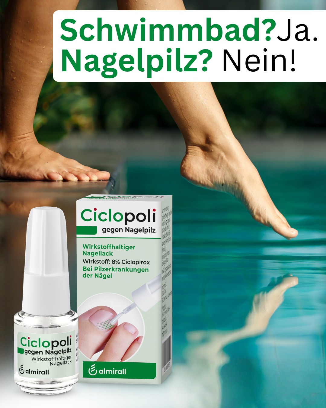Ciclopoli gegen Nagelpilz Facebook ad: Sommer, Sonne, aber bitte keine Pilze an den…