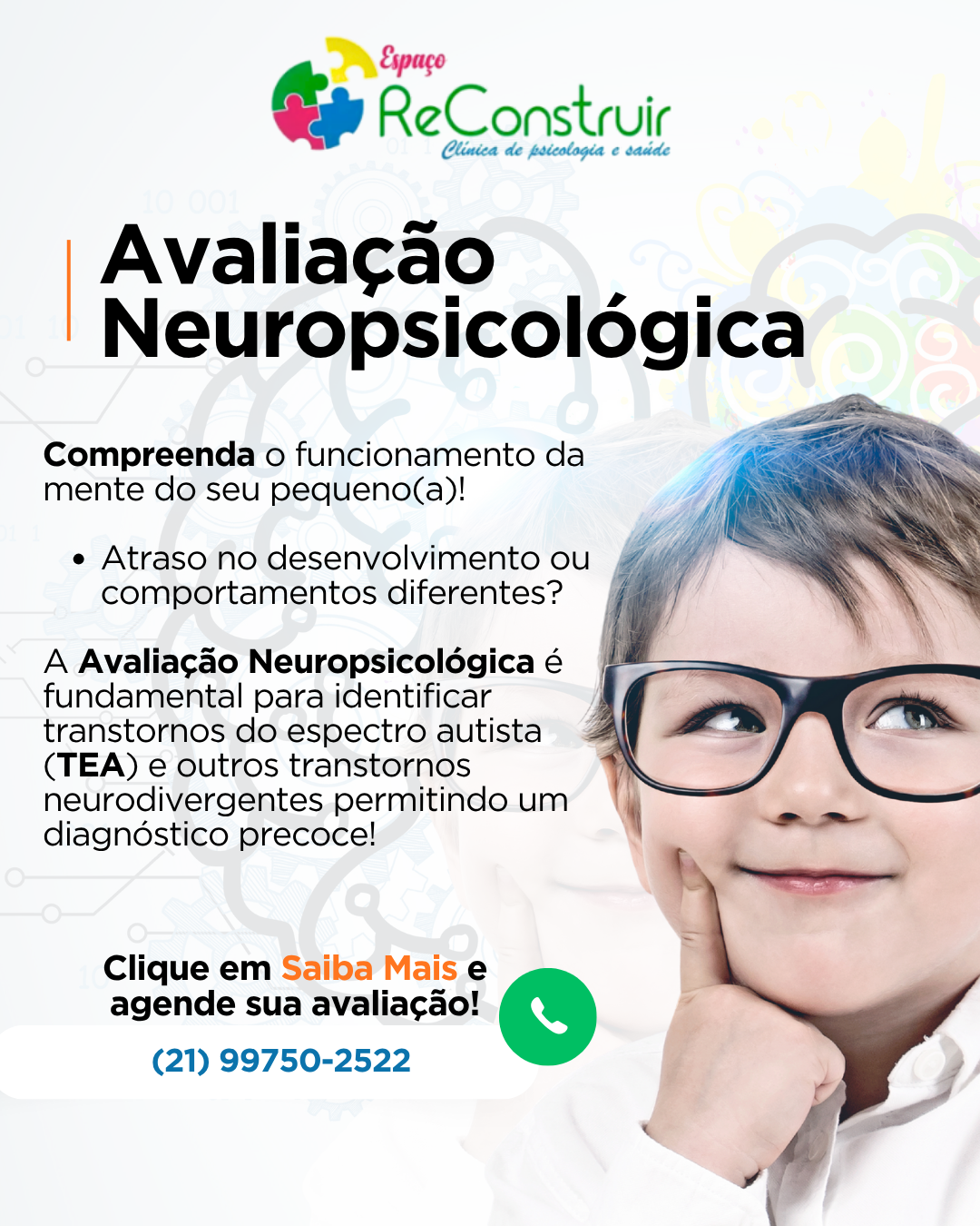 Espaço ReConstruir - Psicologia e Saúde Facebook ad: Avaliação Neuropsicológica