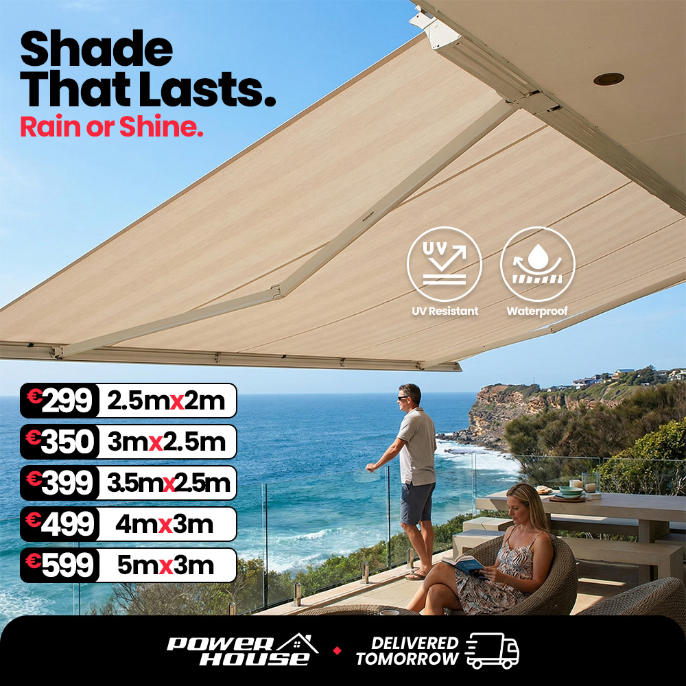 PowerHouse Malta Facebook ad: Turn your terrace into an all-weather outdoor room.