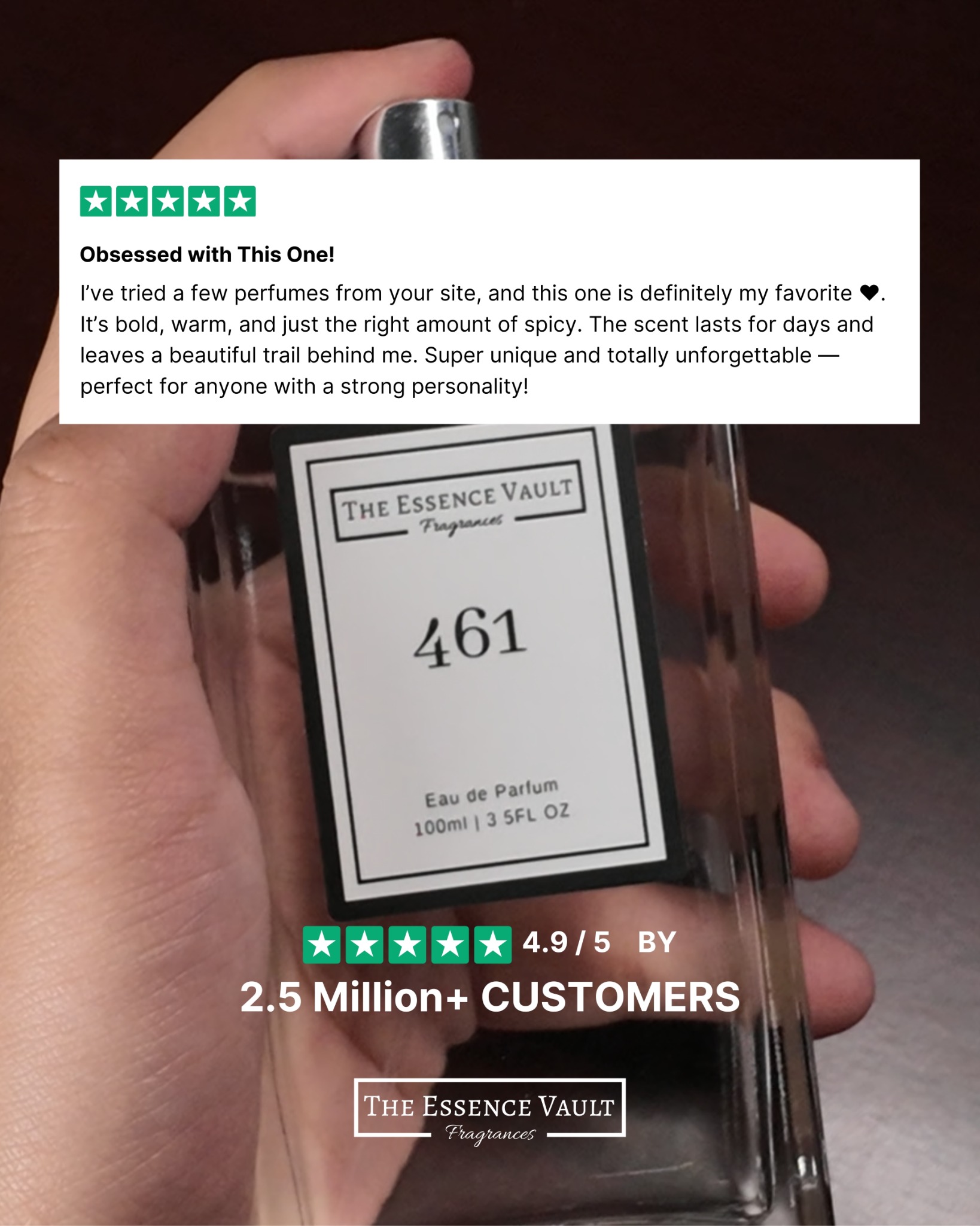 The Essence Vault Facebook ad: Designer Inspired Fragrances For Less