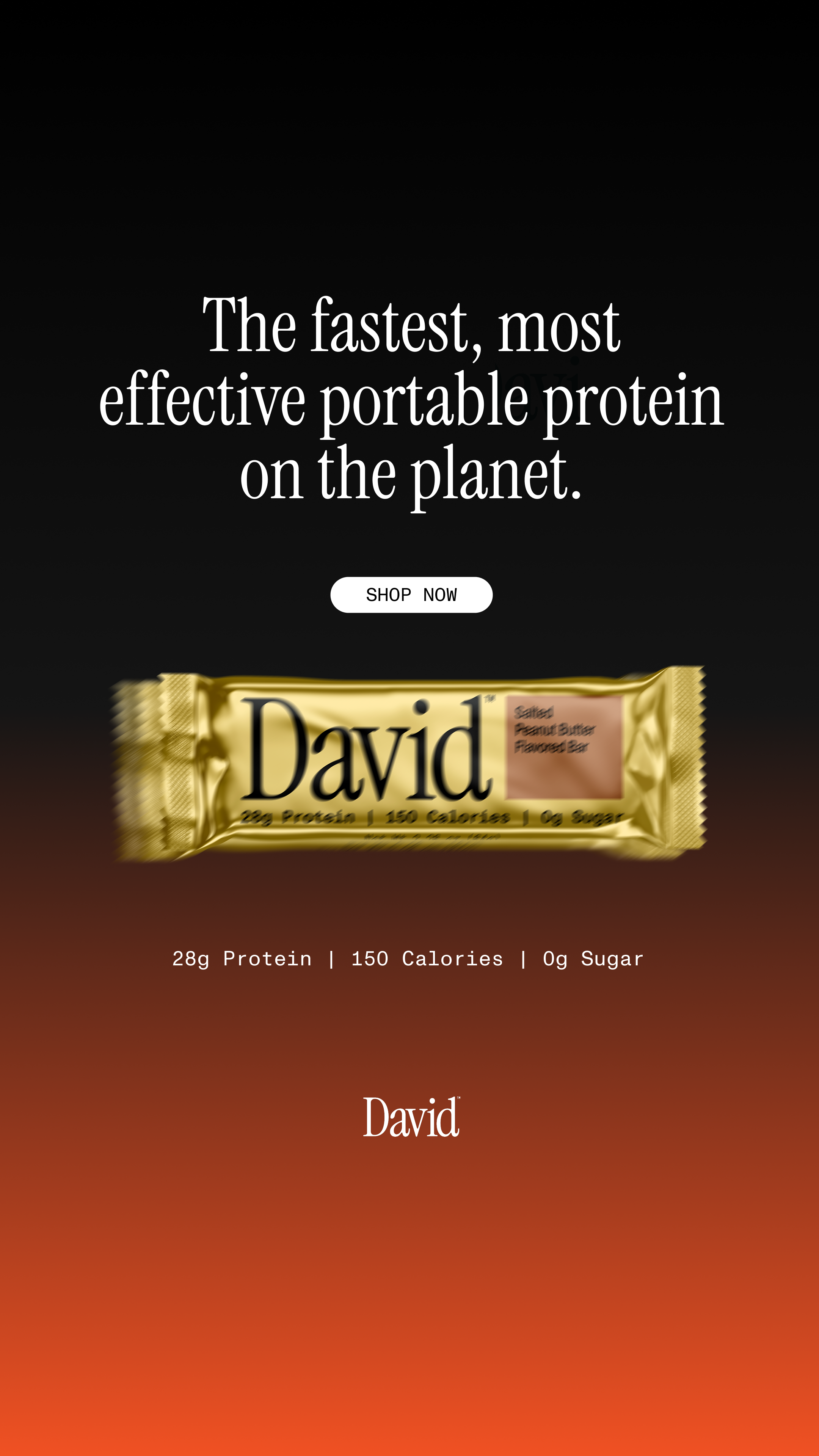 David Protein Facebook ad