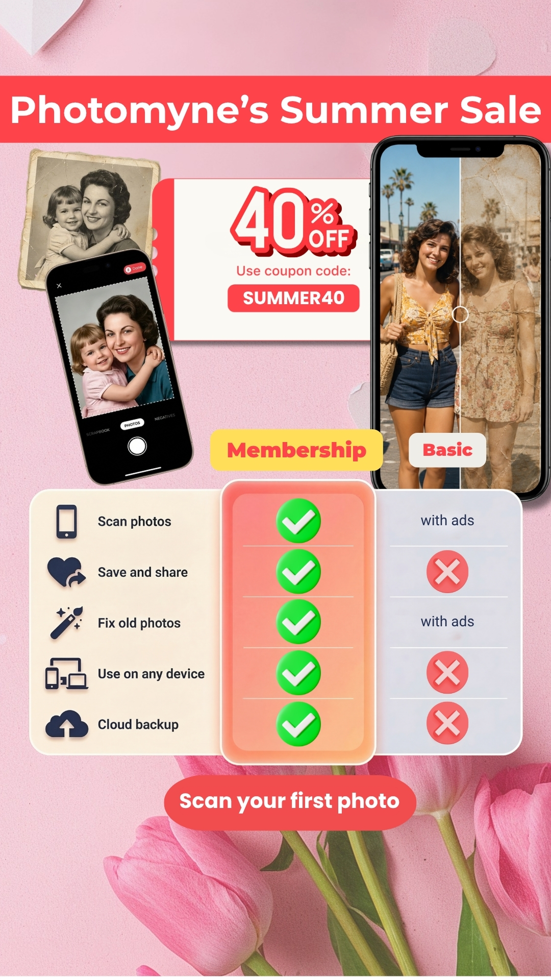 Photomyne Facebook ad