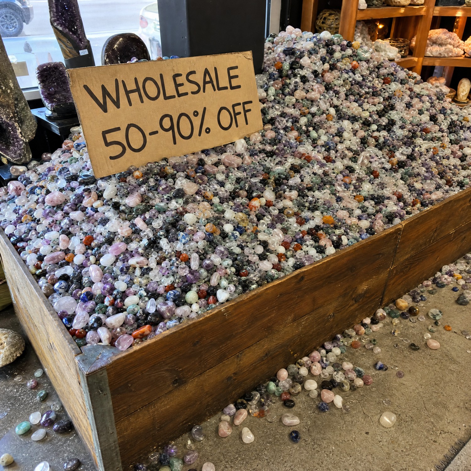 Spirit Magicka Crystals Facebook ad: Real Crystals at Wholesale Prices