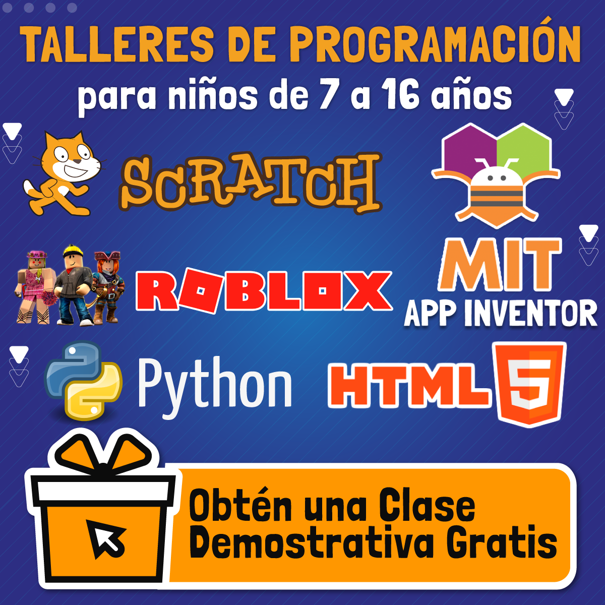 Academia Kids Facebook ad: Chatea con nosotros