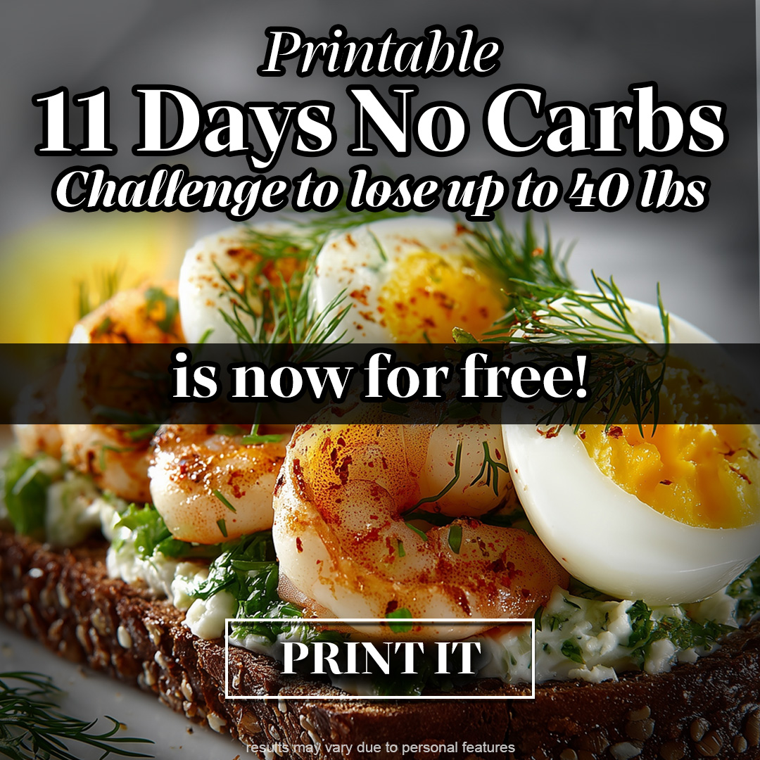 No Carbs Challenge Facebook ad