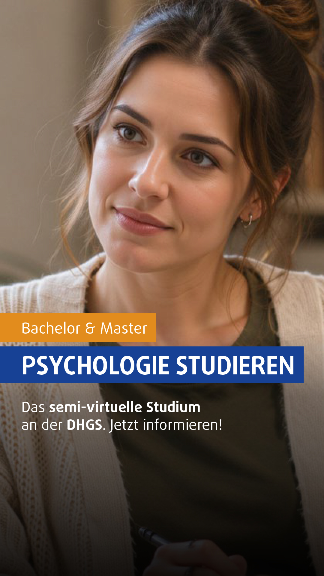 DHGS Deutsche Hochschule für Gesundheit & Sport Facebook ad: Psychologische Studiengänge