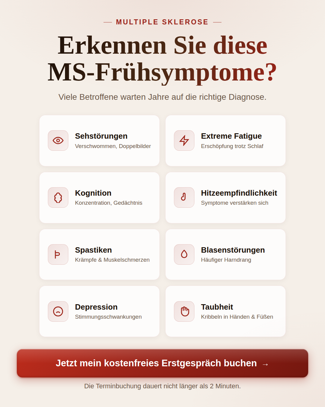 Neurologie im Denkmal Facebook ad: Ganzheitliche MS-Betreuung in spezialisierten Händen.