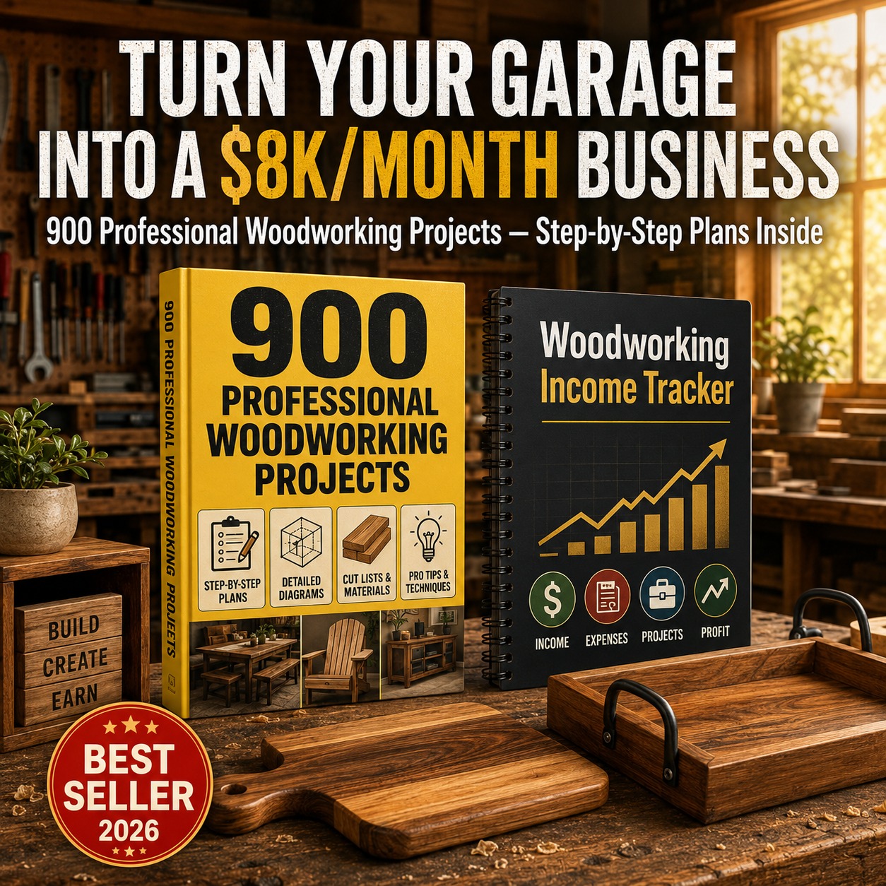 Carlos Woodworking: Furniture Guides Facebook ad: +900 Woodworking Furniture Plans