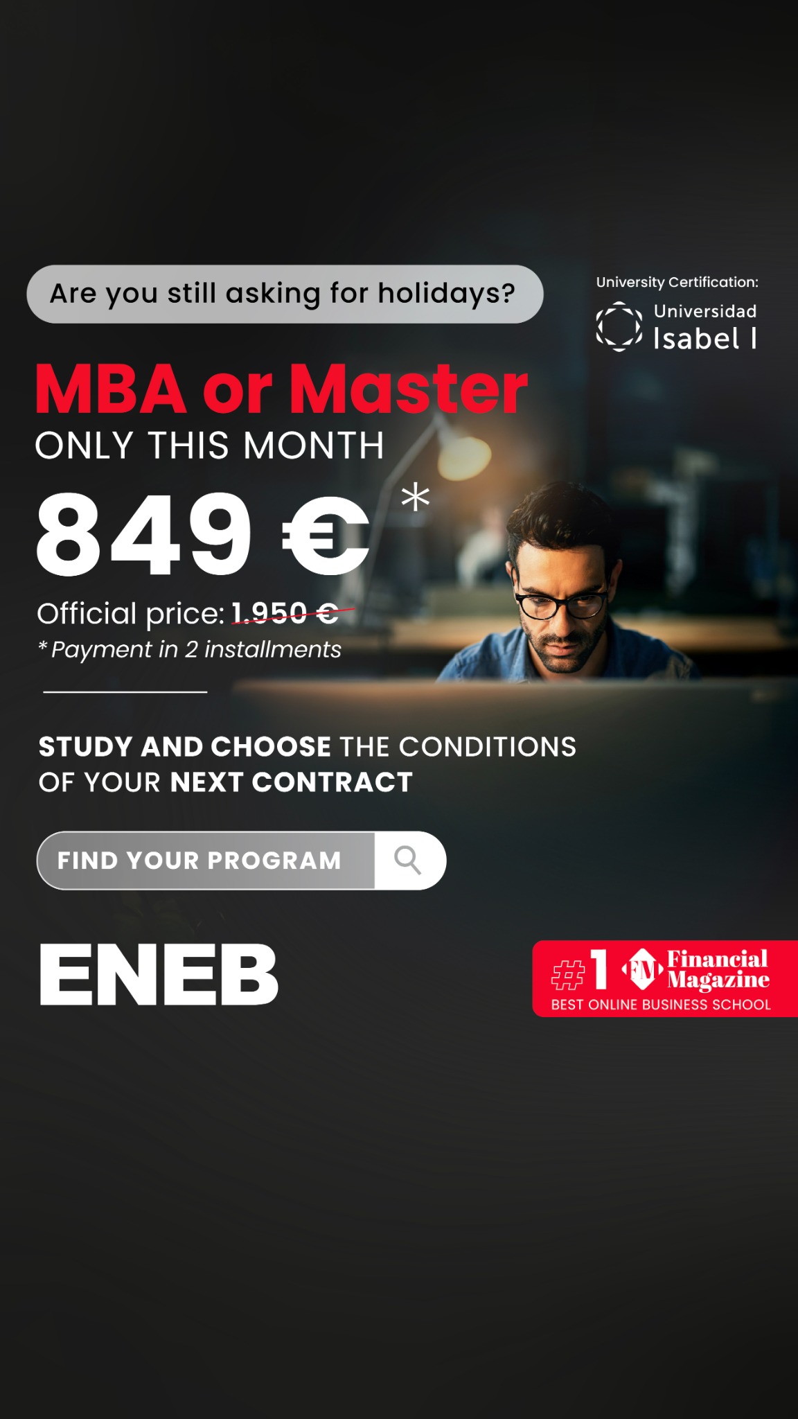 ENEB - European Business School of Barcelona Facebook ad