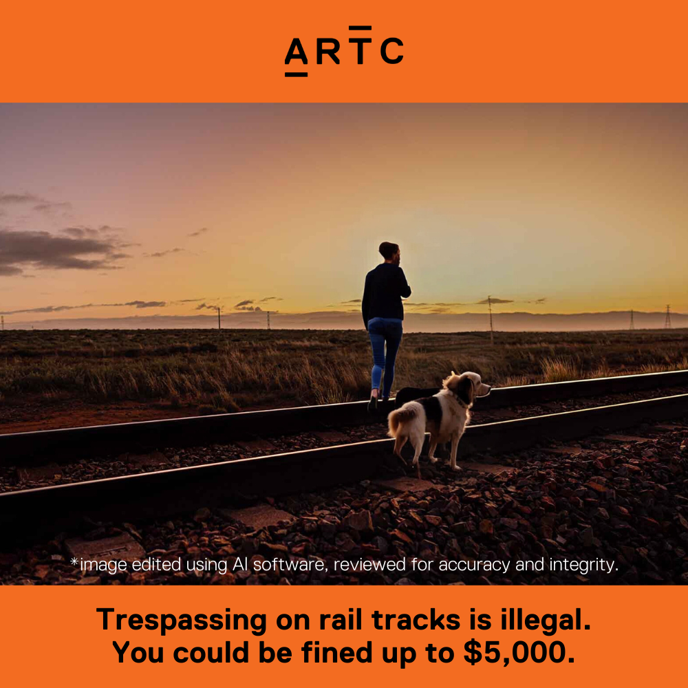 Australian Rail Track Corporation Ltd. - ARTC Facebook ad: Rail tracks are off-limits for a reason!