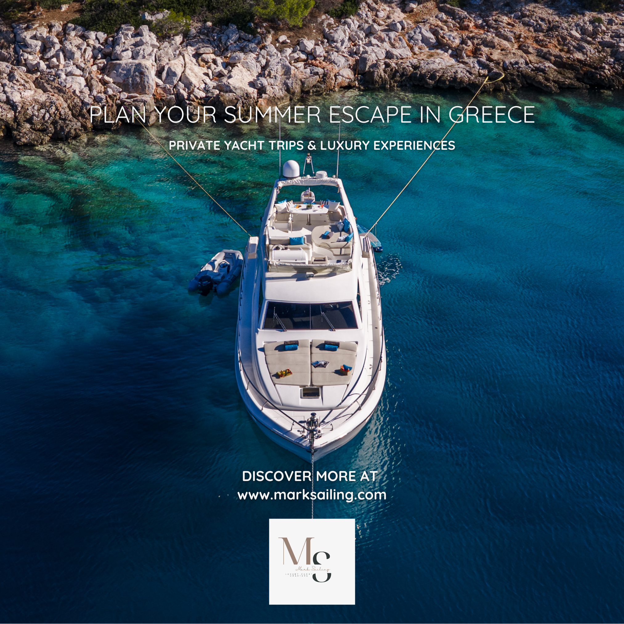Mark Sailing Facebook ad: Your Dream Yacht Escape