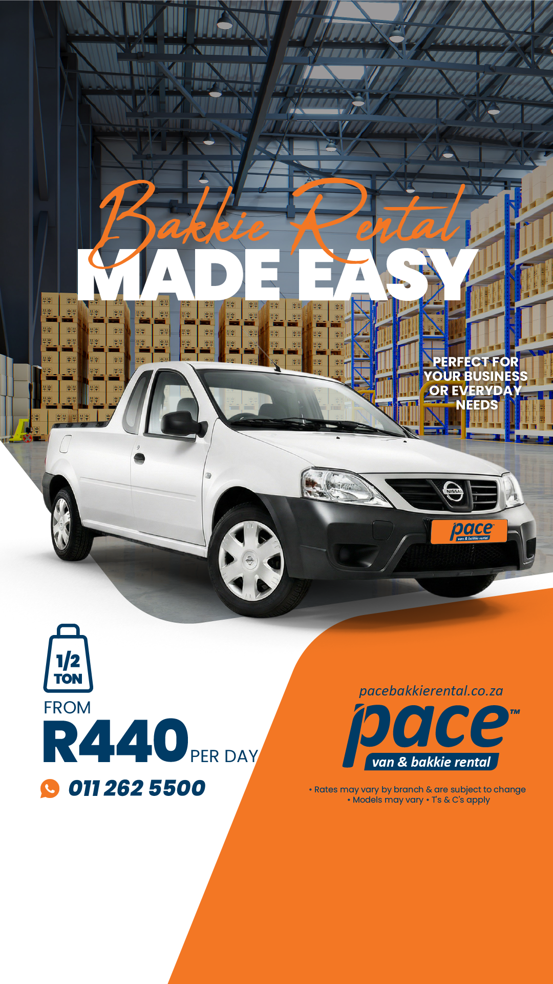 Pace Car Rental Facebook ad