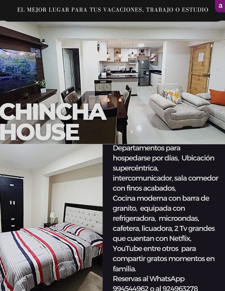 Chincha HOUSE Facebook ad: CHINCHA HOUSE