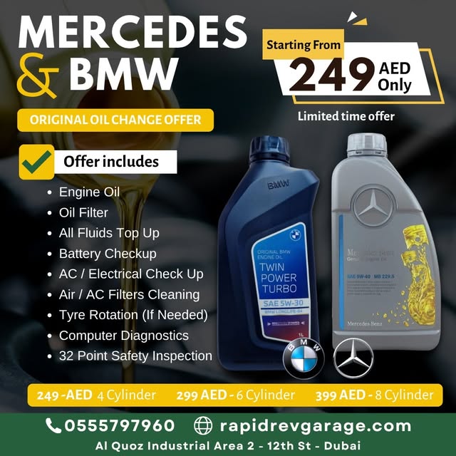 Car Garage Expert Facebook ad: BMW & Mercedes Services