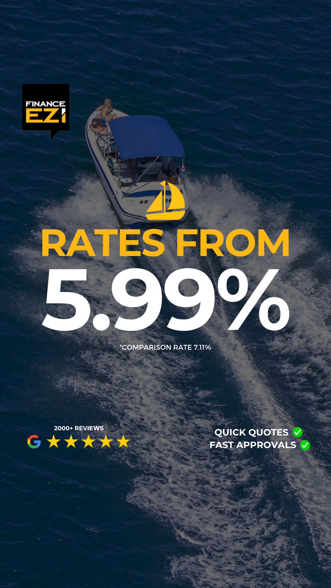 Finance EZI Facebook ad: Ezi Boat Finance