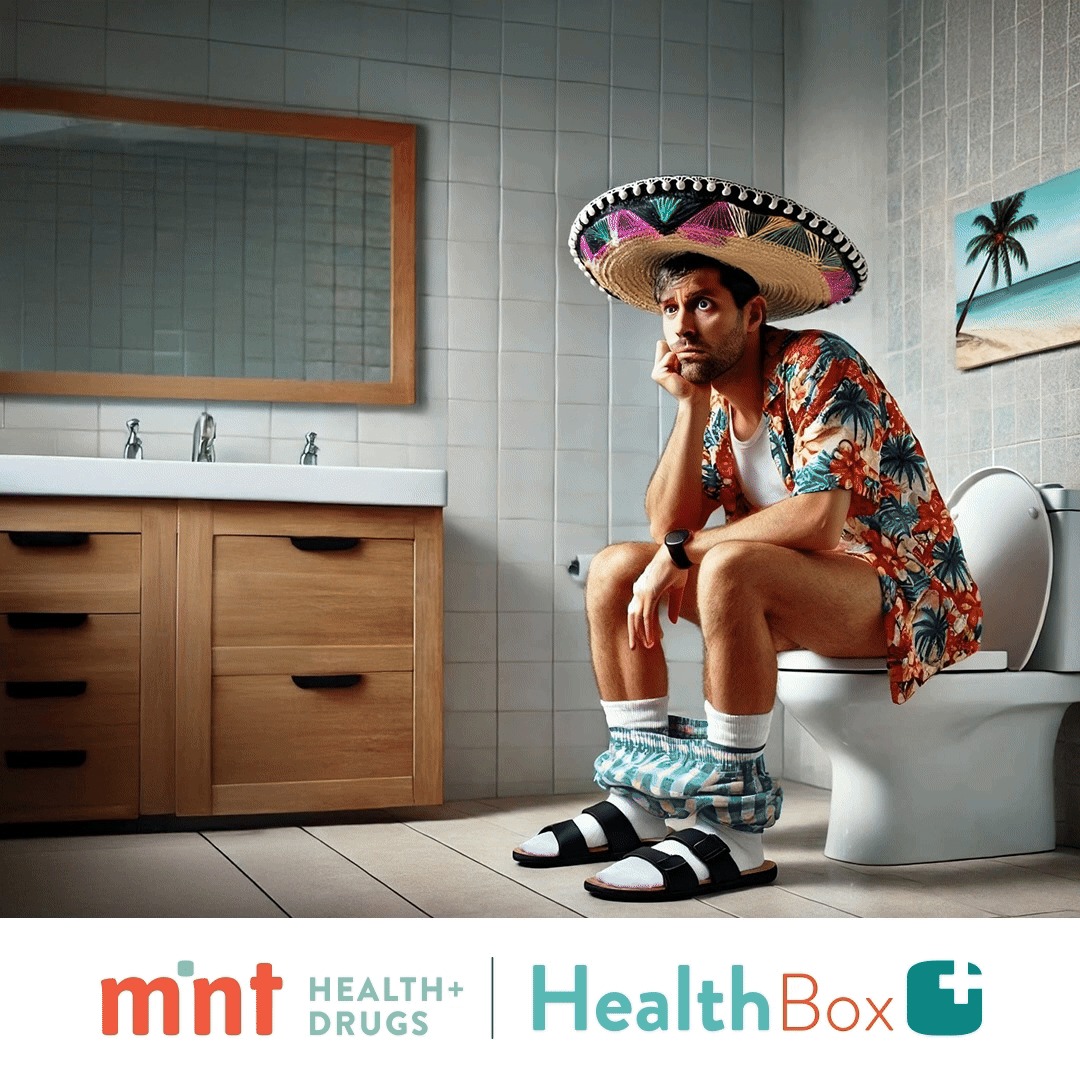 Mint Health And Drugs Facebook ad: Beach or Bathroom Break?