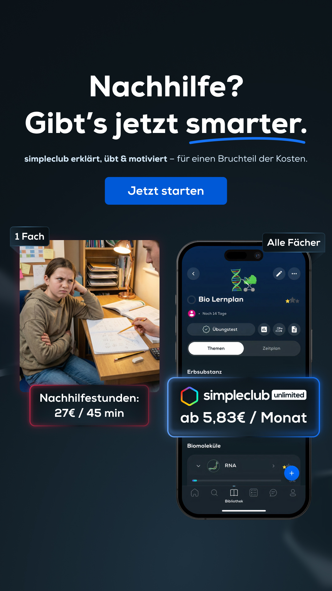 simpleclub Facebook ad