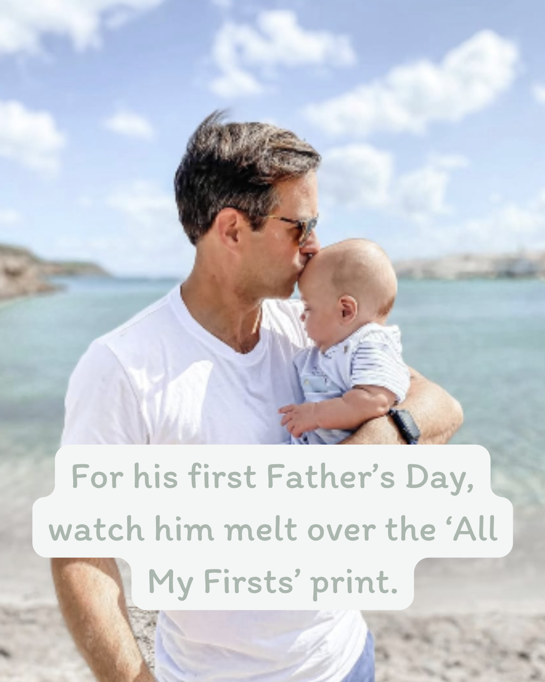 My Baby Days Facebook ad: His first Father's Day, his first stamp