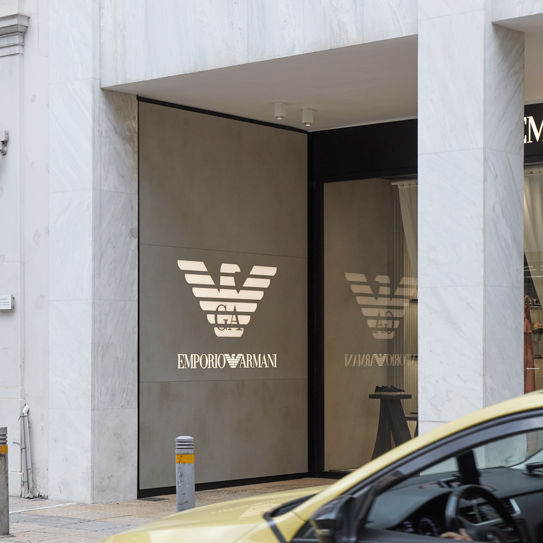 Emporio Armani Facebook ad: in Athens.
