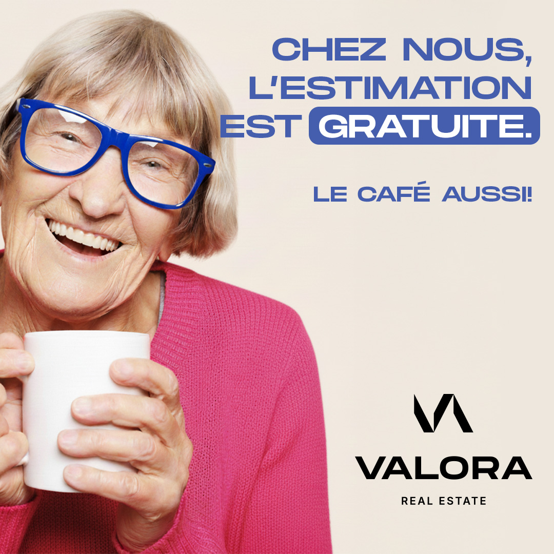 Valora Real Estate Agency Facebook ad: Obtenez votre estimation gratuite et sans engagement