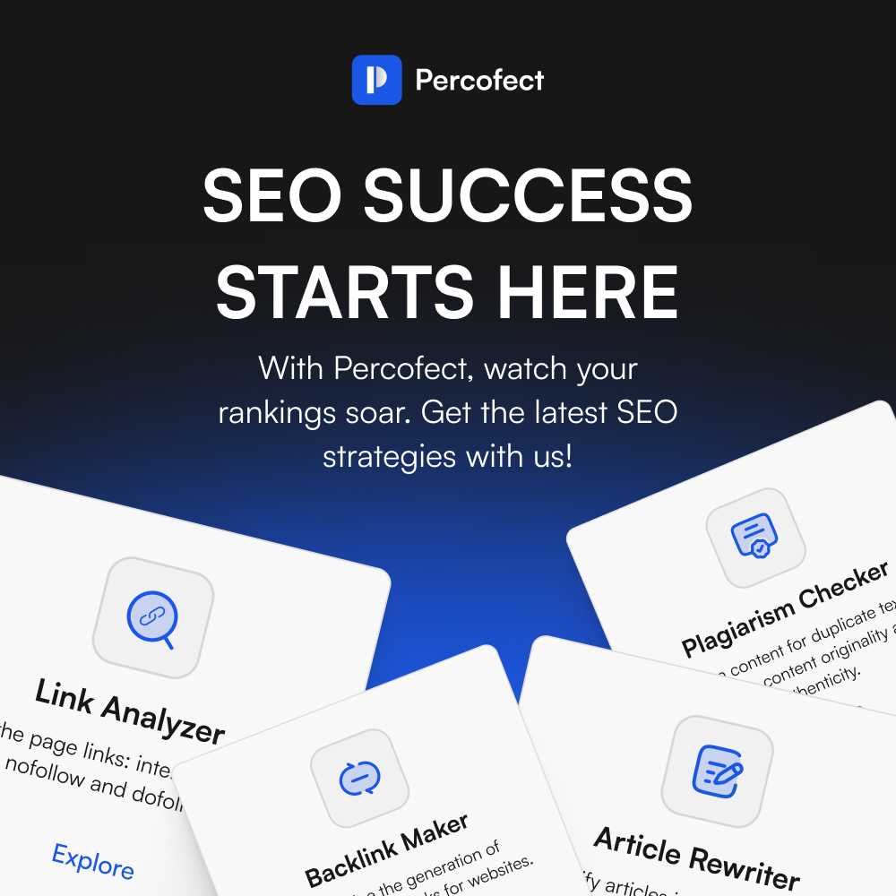 Percofect Facebook ad: SEO success starts here with Percofect!