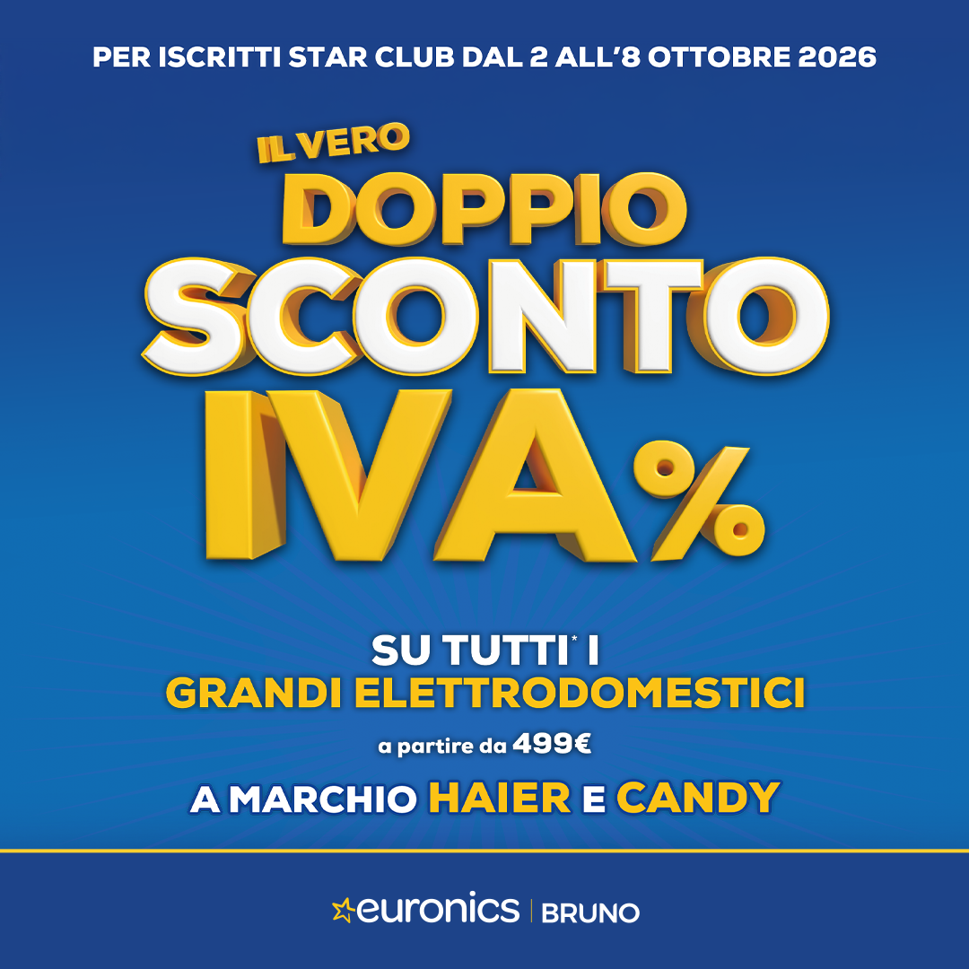 Bruno Euronics Triveneto Facebook ad: Il VERO Doppio Sconto IVA è arrivato!
