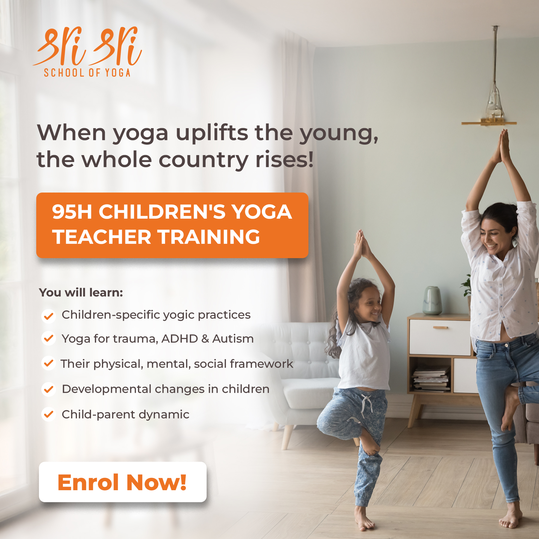 Sri Sri School of Yoga - Yoga Teacher Training Facebook ad
