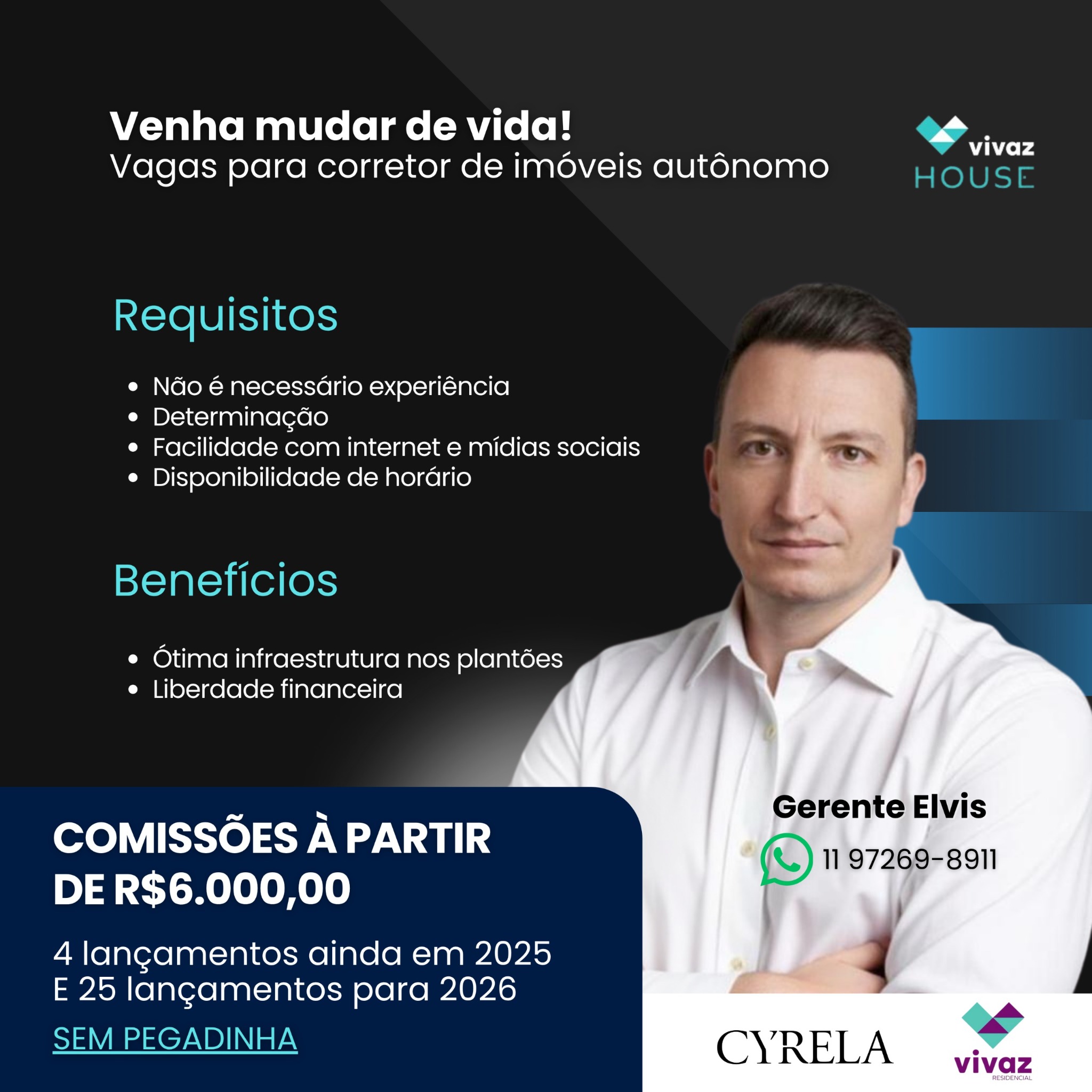 Elvis Canaver - Creci 79.930-F Facebook ad: QUER MUDAR DE VIDA?