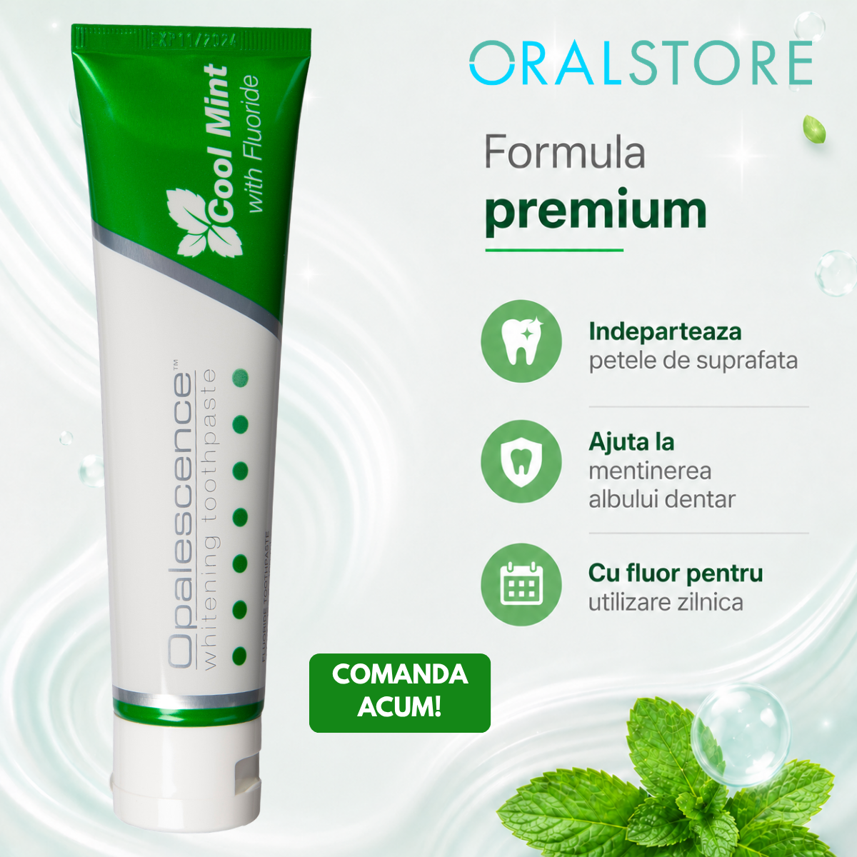 OralStore Facebook ad: Redescoperă zâmbetul alb