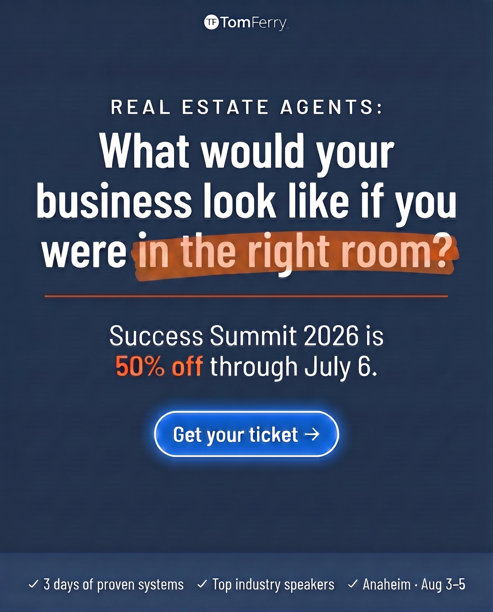 Tom Ferry Facebook ad