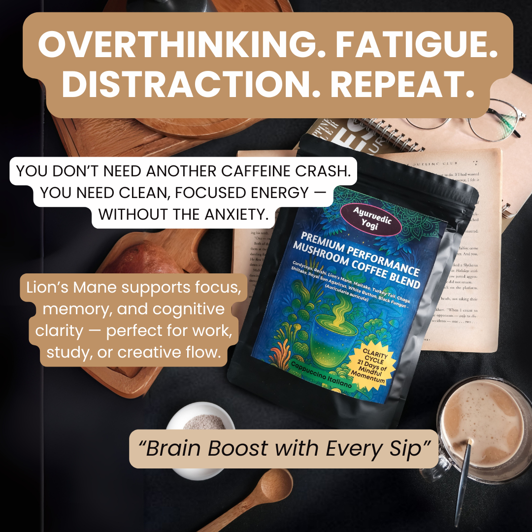 Premium Mushroom & Shilajit Blends by Ayurvedic Yogi Facebook ad