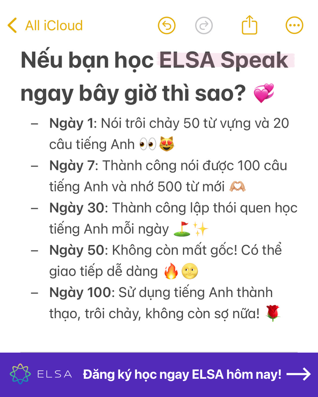 ELSA Speak Vietnam Facebook ad