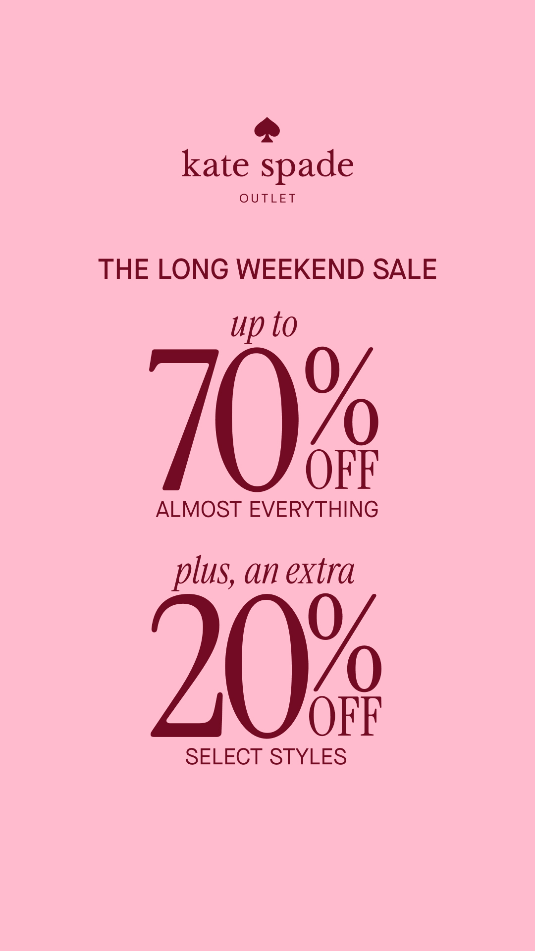 kate spade new york Facebook ad