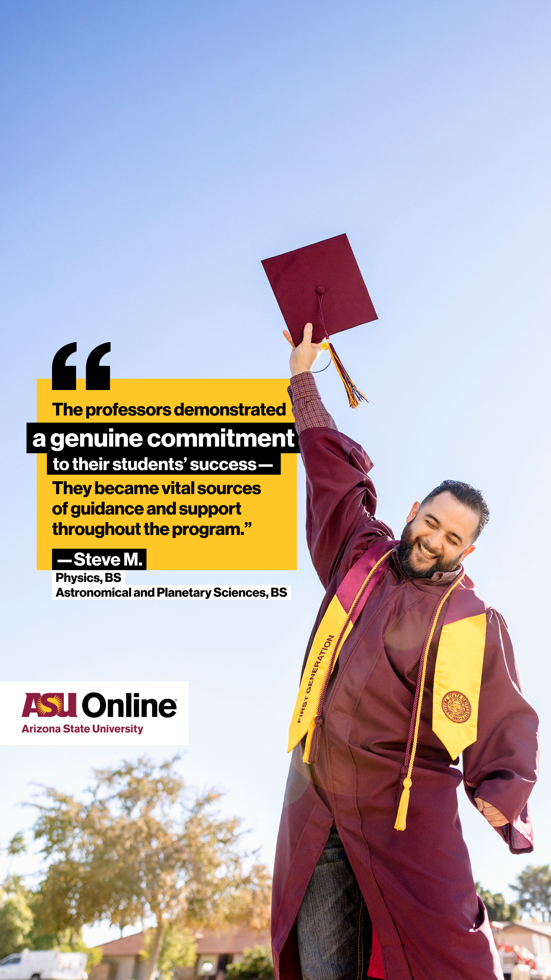 ASU Online Facebook ad