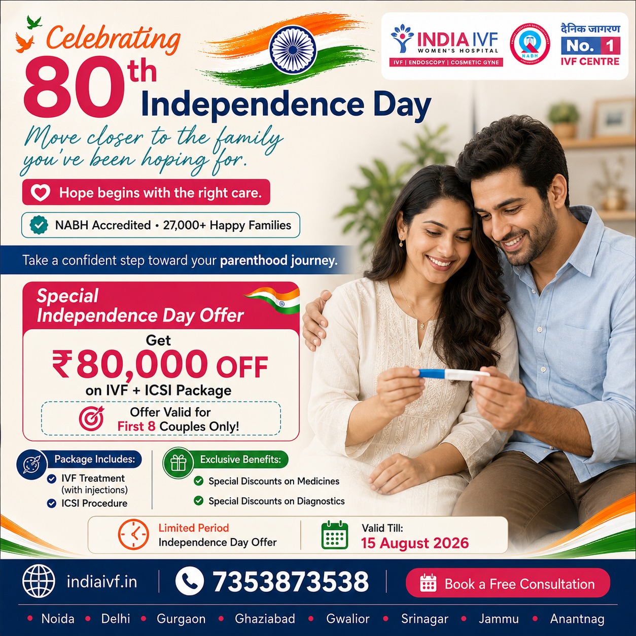 India IVF Clinic Facebook ad