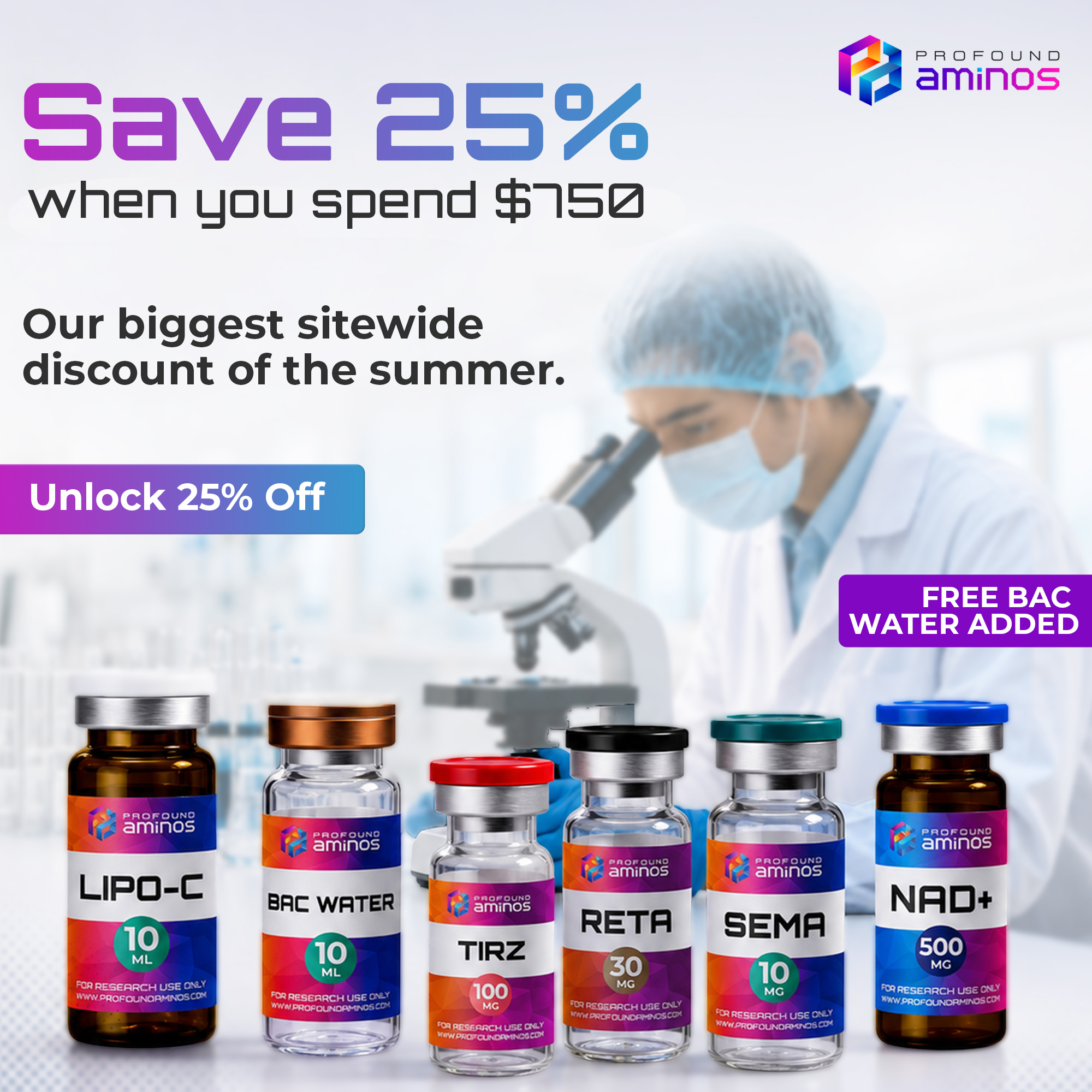Profound aminos Facebook ad from Aug 14, 2026