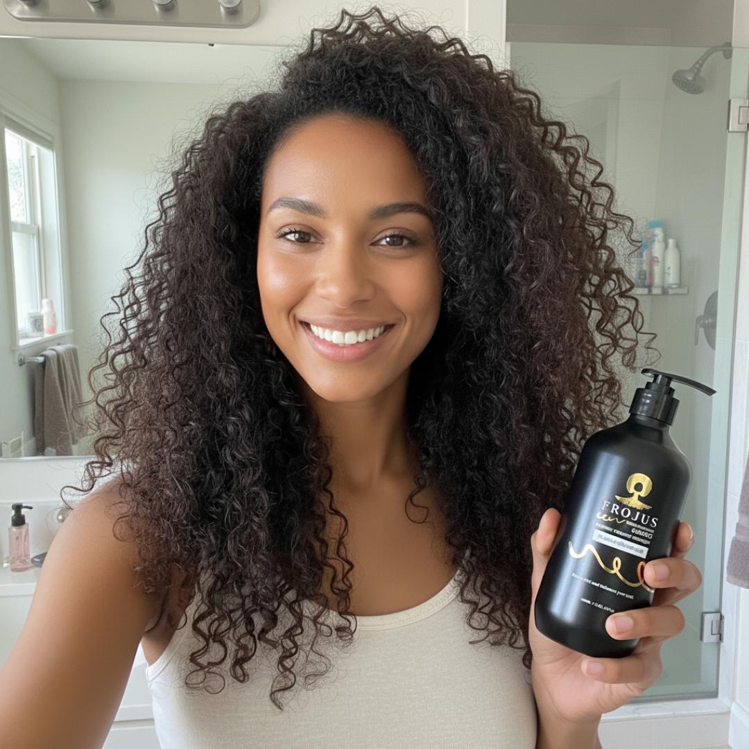 Frojus - Curly Hair Products Facebook ad: Your best curls start here.