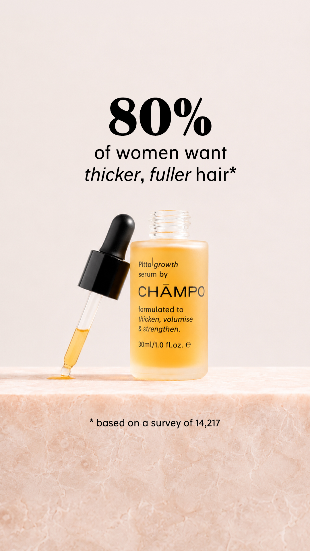 Chāmpo Haircare Facebook ad