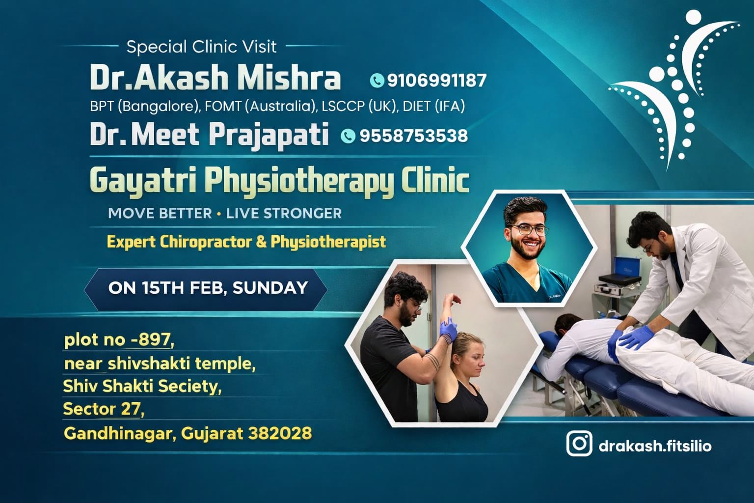 Dr Akash Mishra Facebook ad: BONE SETTING TREATMENT IN GANDHINAGAR