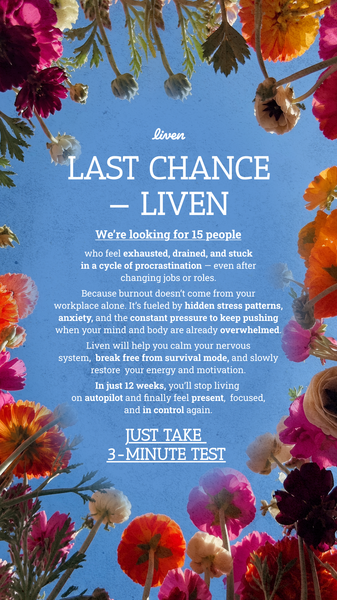 Liven: Self-Discovery Community Facebook ad