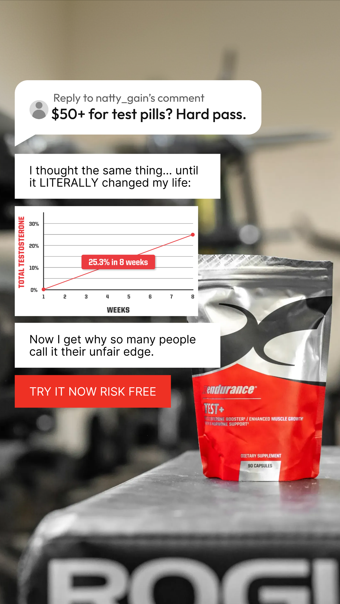 Xendurance Facebook ad from Aug 12, 2026