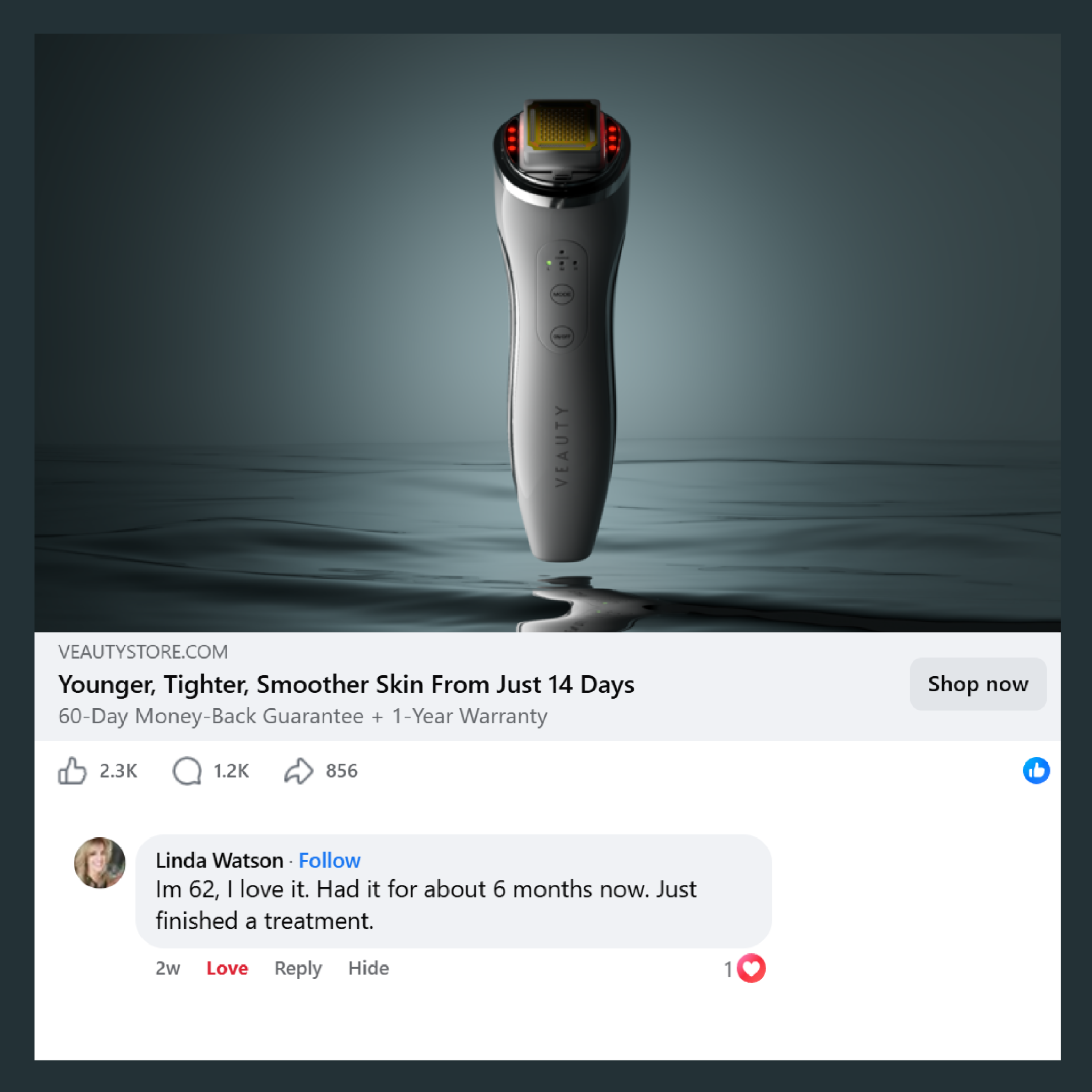 Veauty Facebook ad