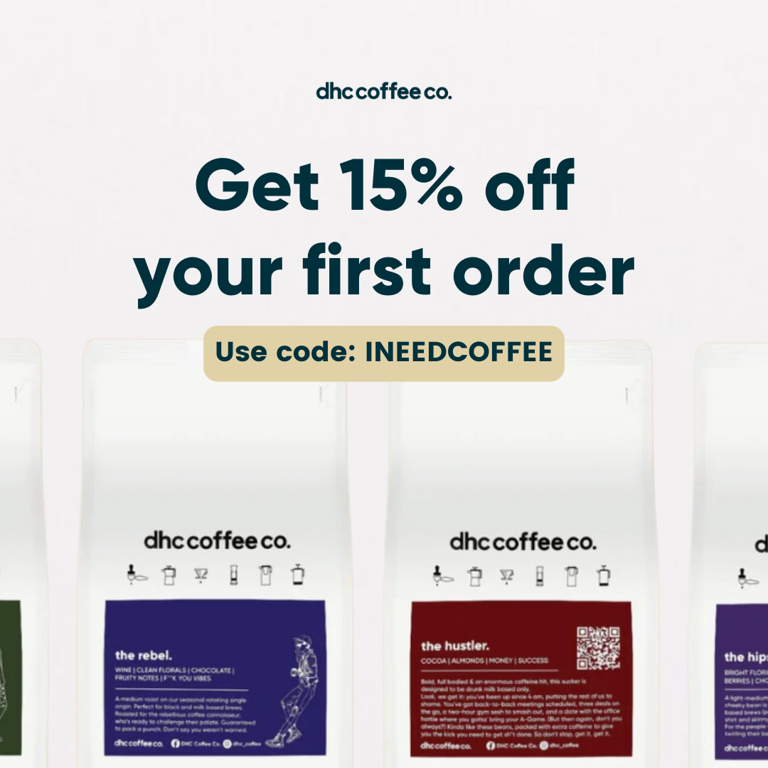 DHC Coffee Co. Facebook ad: Get 15% off your first order!