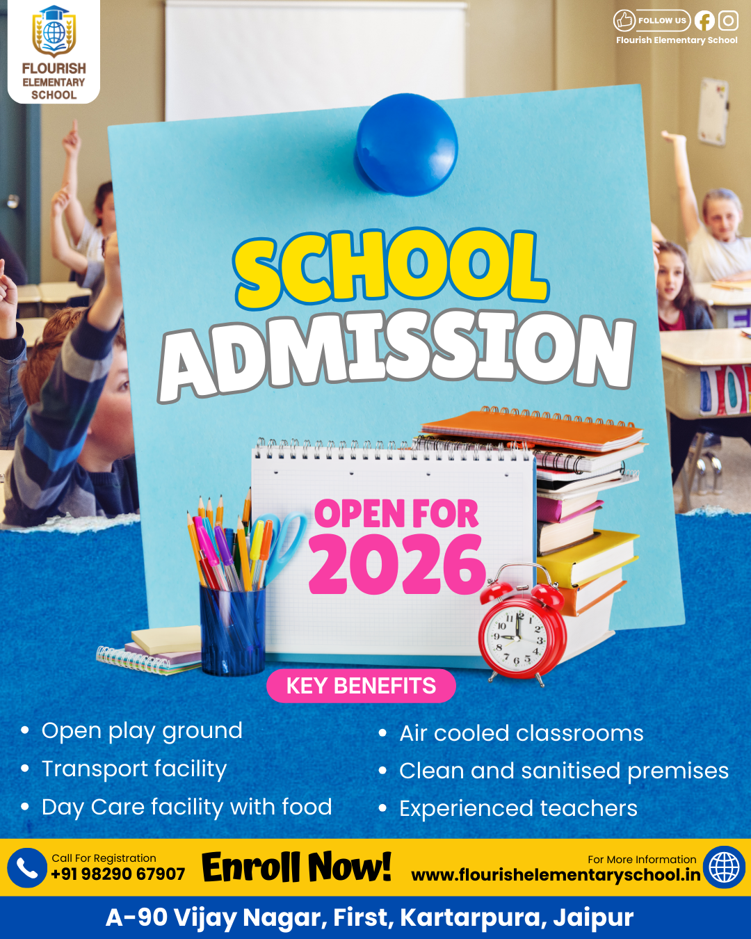 Flourish Elementary School Facebook ad: Looking for the best school for your child?