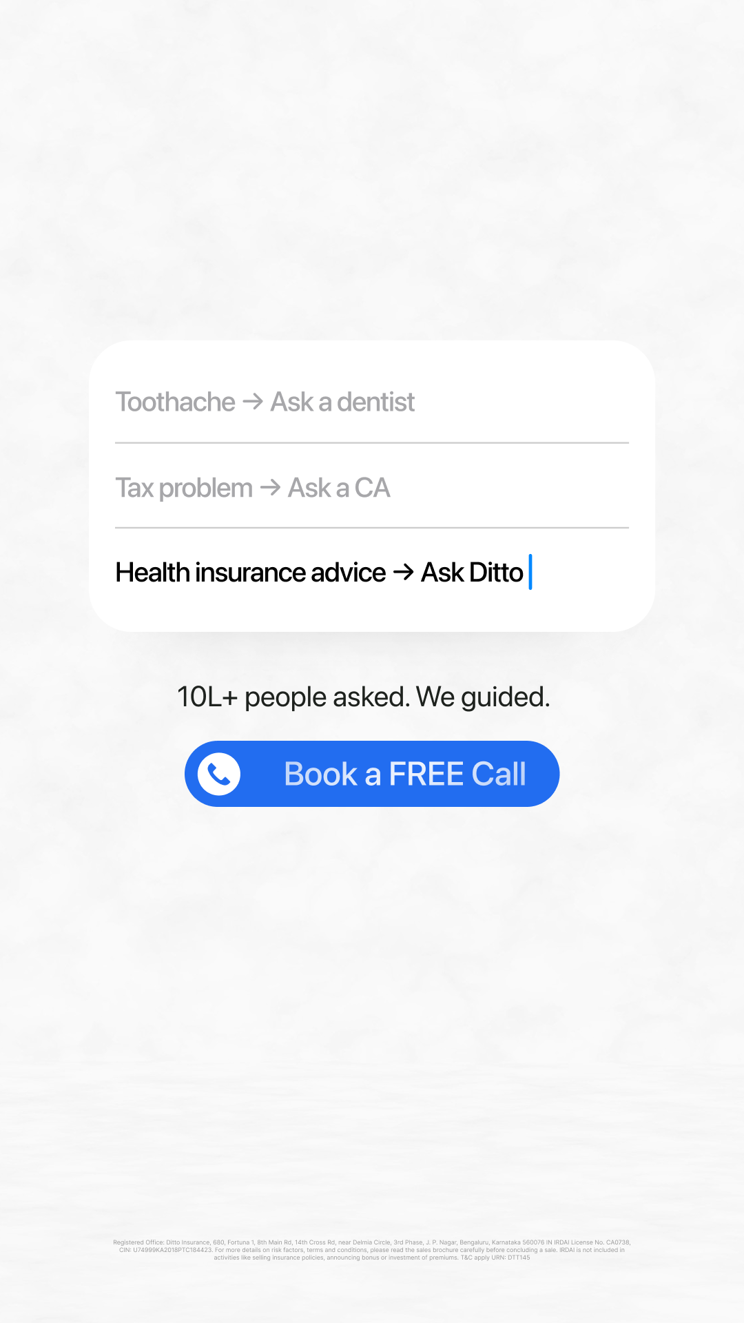 Ditto Insurance Facebook ad