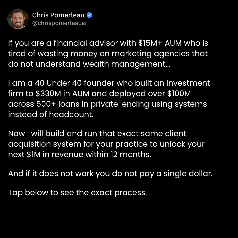 LeadLi AI Facebook ad: $0 - $330M AUM With This System